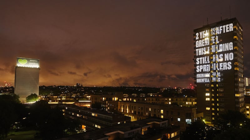 Projections in London, Manchester and Newcastle warned of continuing fire safety problems in high-rise buildings.