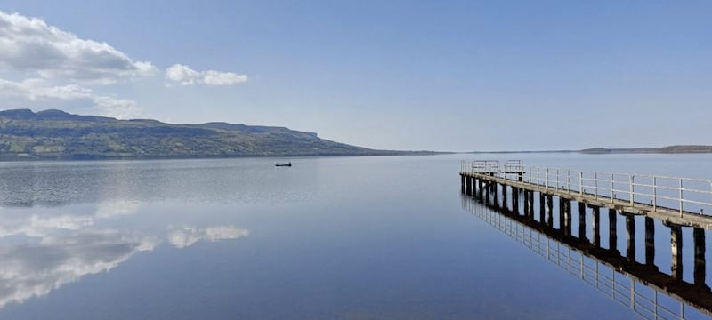 Pauline Carson&#39;s panorama of Lough Melvin, taken from Garrison, Co Fermanagh and looking across the border to the Leitrim Hills, won third place in the photography competition. 