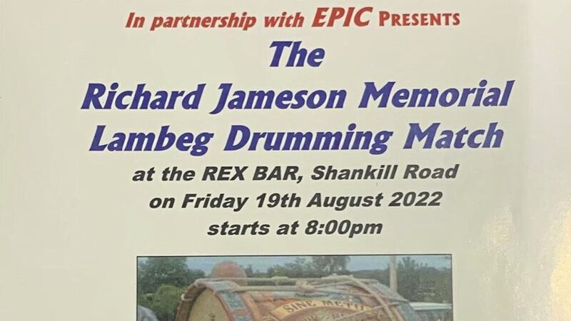 A flyer for the Shankill Road event honouring Richard Jameson  