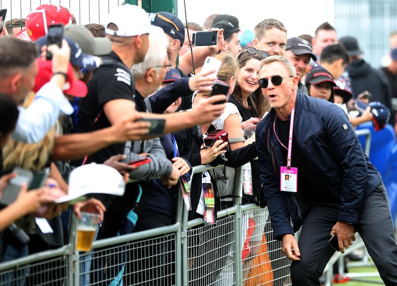 Daniel Craig attending the British Grand Prix