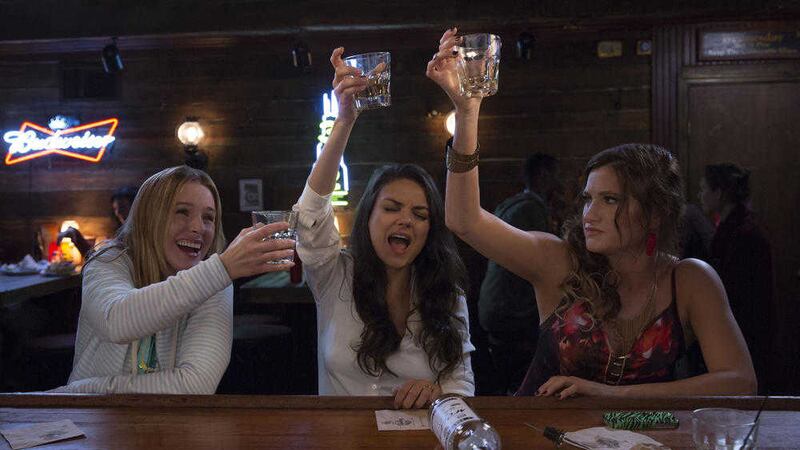 Kristen Bell, Mila Kunis and Kathryn Hahn in Bad Moms, which is in cinemas at the moment 
