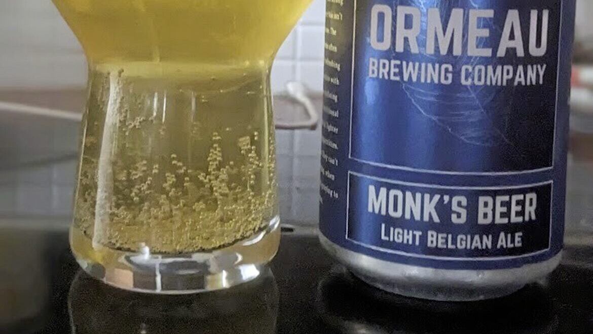 Monk&#39;s Beer from Ormeau Brewing Company is a Belgian-style blonde ale 