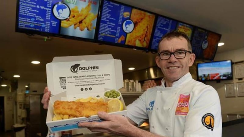 Malachy Mallon, owner of the Dolphin Takeaway in Dungannon, named top fish and chip shop in Northern Ireland 