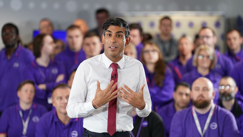 Rishi Sunak carried out public engagements during Labour’s conference (Joe Giddens/PA)