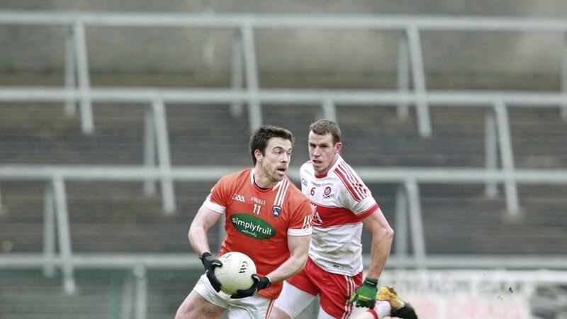 Aidan Forker&#39;s experience was crucial as Armagh saw off Derry in Sunday&#39;s final Dr McKenna Cup Section B game at the Athletic Grounds. Picture by Margaret McLaughlin 