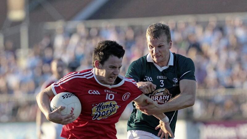 Tyrone's now captain Mattie Donnelly scored the only goal of the game against Kildare in their 2013 qualifier meeting.<br /> Pic Philip Walsh
