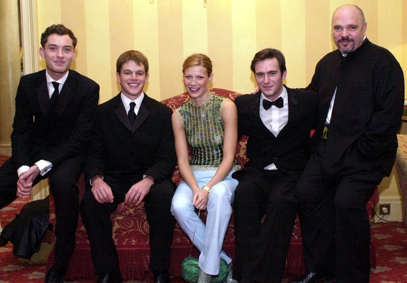 Damon and Paltrow (centre) at the premiere for The Talented Mr Ripley in London.