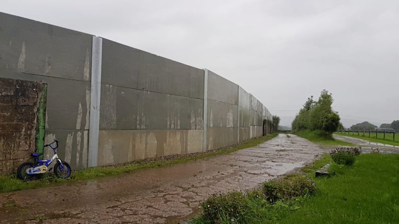 One of the walls constructed at the site of Reid Engineering&#39;s workshop outside Cookstown 