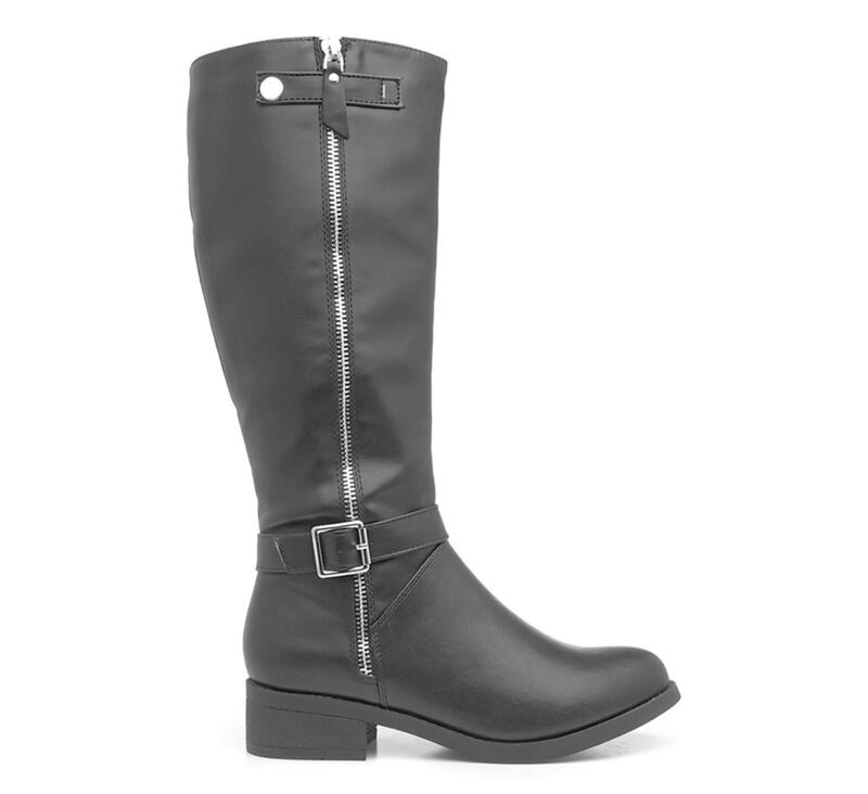 Lilley Womens Black Riding Boot with Buckle, &pound;19.99, available from Shoezone