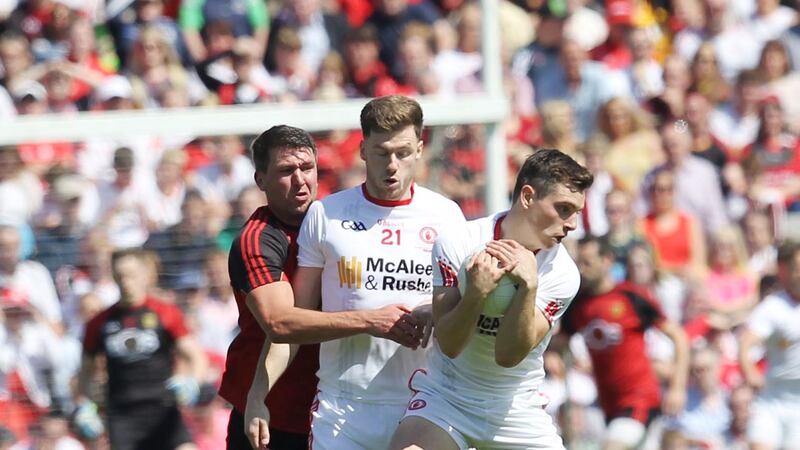 The performance of Declan McClure (21) as a second half sub in the Ulster final is a perfect indication of Tyrone's squad strength Picture by Seamus Loughran