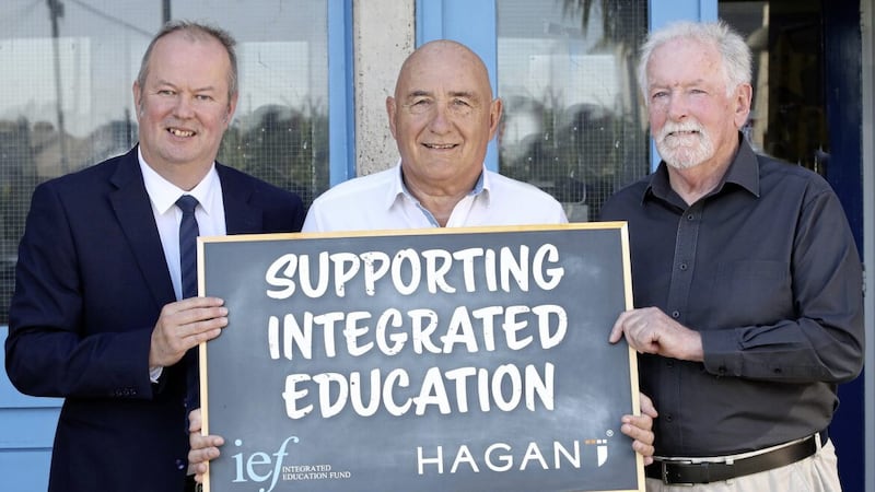 James Hagan (centre) from Hagan Homes with Paul Caskey (left), IEF&#39;s head of campaign, and the charity&#39;s former fund-raising manager Brian Small. Picture: Declan Roughan 