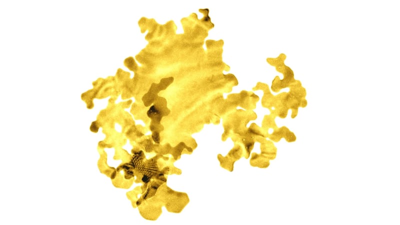 Researchers measured the thickness of the gold to be 0.47 nanometres.