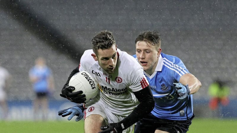 Dublin&#39;s John Small could be chasing after Tyrone&#39;s Niall Sludden again in Croke Park tomorrow. Pic Philip Walsh 