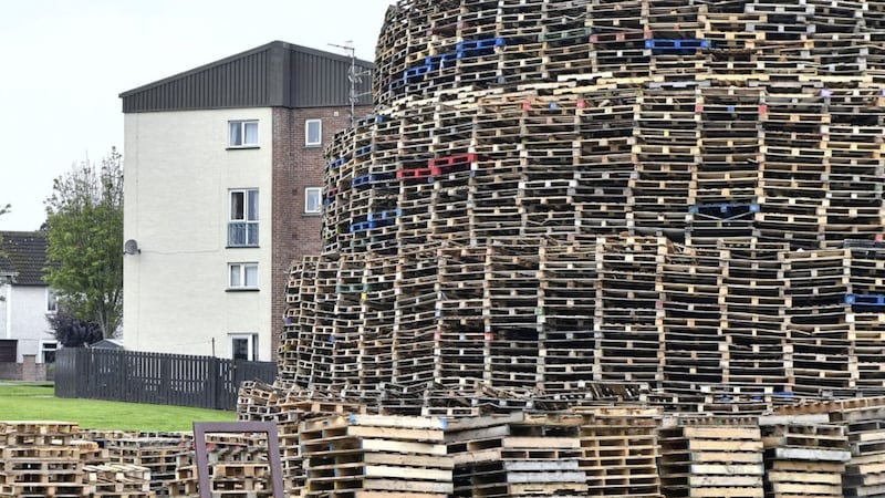 Residents in 23 flats have been advised to leave their homes due to their proximity to a bonfire in Portadown 