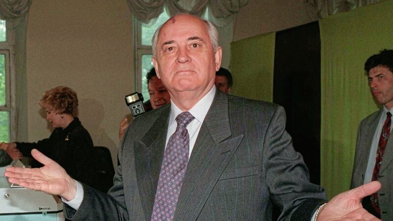 Former Soviet leader Mikhail Gorbachev, who died last week aged 91, pictured in June 1996. AP Photo/Oleg Nikishin, File