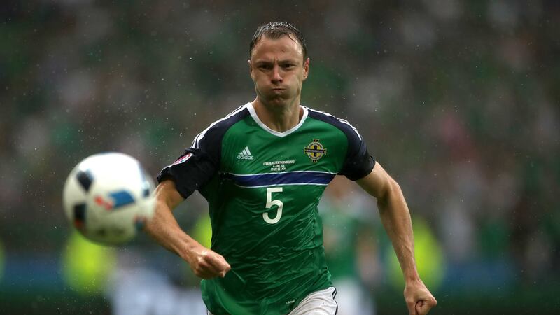 Jonny Evans produced a terrific all-round display in Lyons.&nbsp;Picture by AP&nbsp;