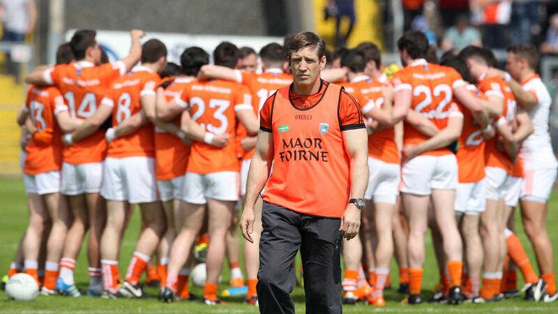 Armagh boss Kieran McGeeney at Breffni Park last Sunday <br />Picture by Philip Walsh