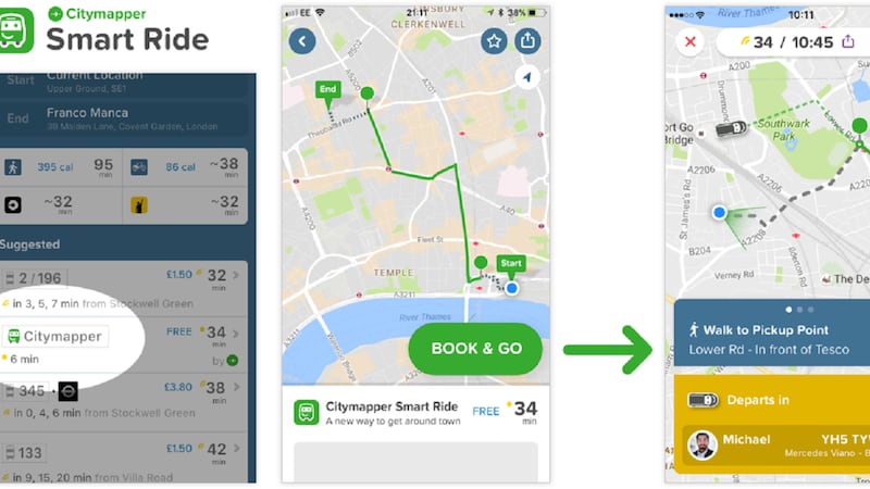 The app has launched its new Smart Ride system in London.