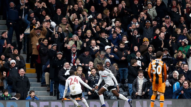 Fulham's Ryan Sessegnon celebrates scoring in Sunday's FA Cup fourth round match against Hull at Craven Cottage<br />Picture by PA&nbsp;