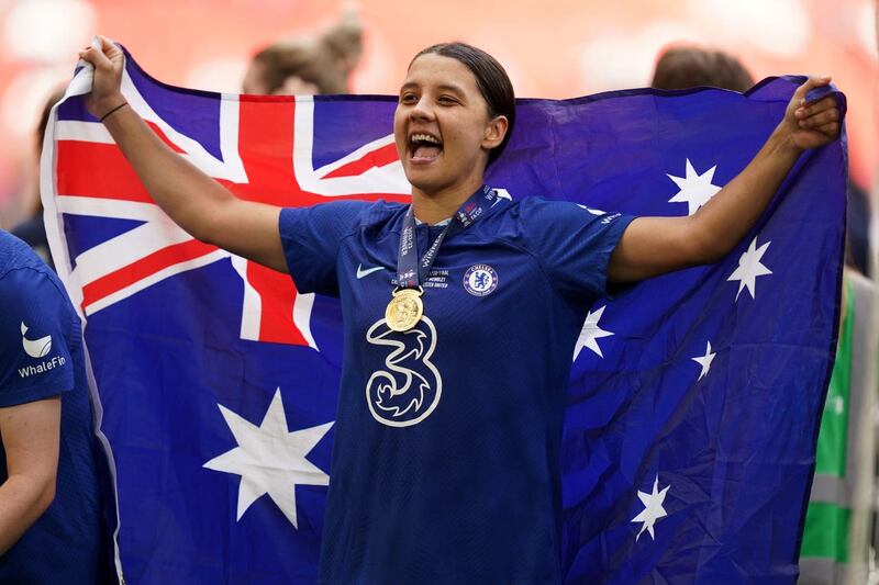Chelsea and Australia's Sam Kerr features on World Cup posters across her native country