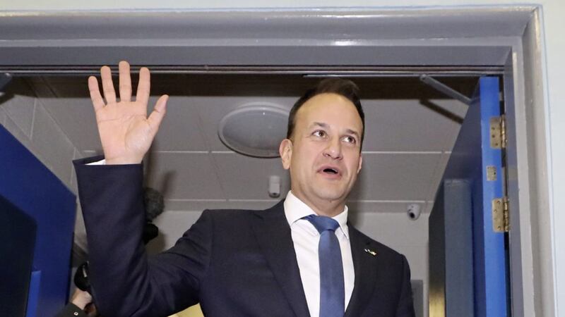 Fine Gael leader Leo Varadkar arrives for the general election count at Phibblestown Community Centre in Dublin. Picture by Liam McBurney/PA Wire              