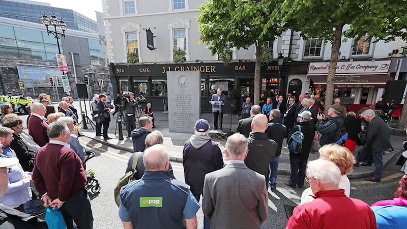 A minute's silence is observed during the wreath laying ceremony to mark the 44th anniversary of the Dublin Monaghan bombings on Dublin's Talbot street. Picture by&nbsp;Niall Carson/PA Wire&nbsp;