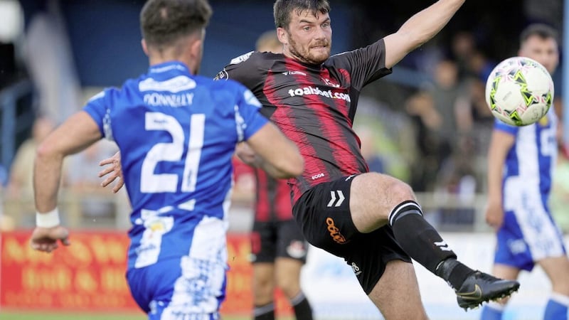 With 15 league goals to his name this season, Crusaders veteran midfielder Philip Lowry has found himself in an unlikely race for the Danske Bank Premiership&#39;s Golden Boot 