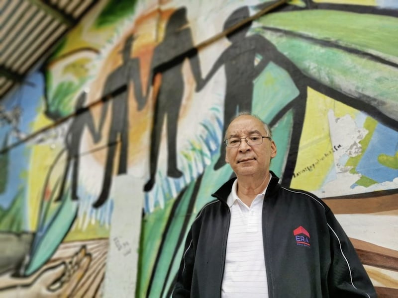 Fr Jos&eacute; Ad&aacute;n Martinez Lizardo (61) has ministered in the area for 24 years and is an environmentalist. He<br />is pictured outside the offices of Cehprodec (Honduran Centre for Promotion of Community Development) which is a partner of Tr&oacute;caire. Picture from Tr&oacute;caire