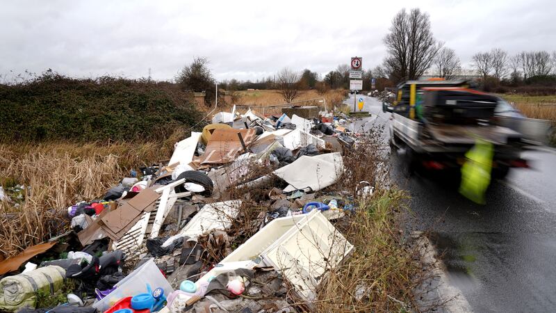 A view of a fly-tipping site near Erith in Kent (Gareth Fuller/PA)