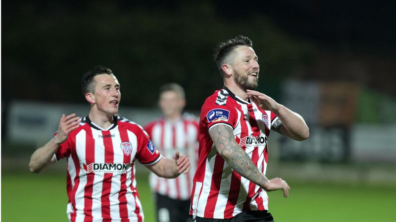 Rory Patterson hopes to see some action for Derry City in the evening's Europa League tie in Denmark