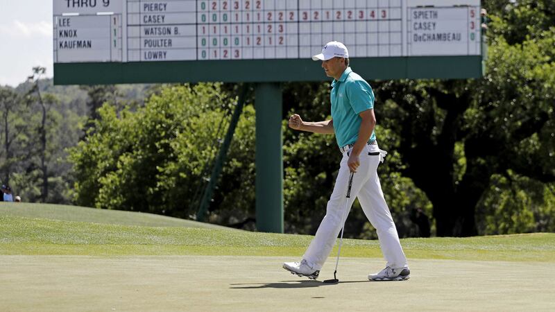 Colin Montgomerie believes Jordan Spieth, pictured, has the edge over the chasing pack at Augusta