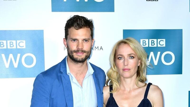 Jamie Dornan and Gillian Anderson attending a screening of The Fall in last week. Picture by Ian West/PA Wire 