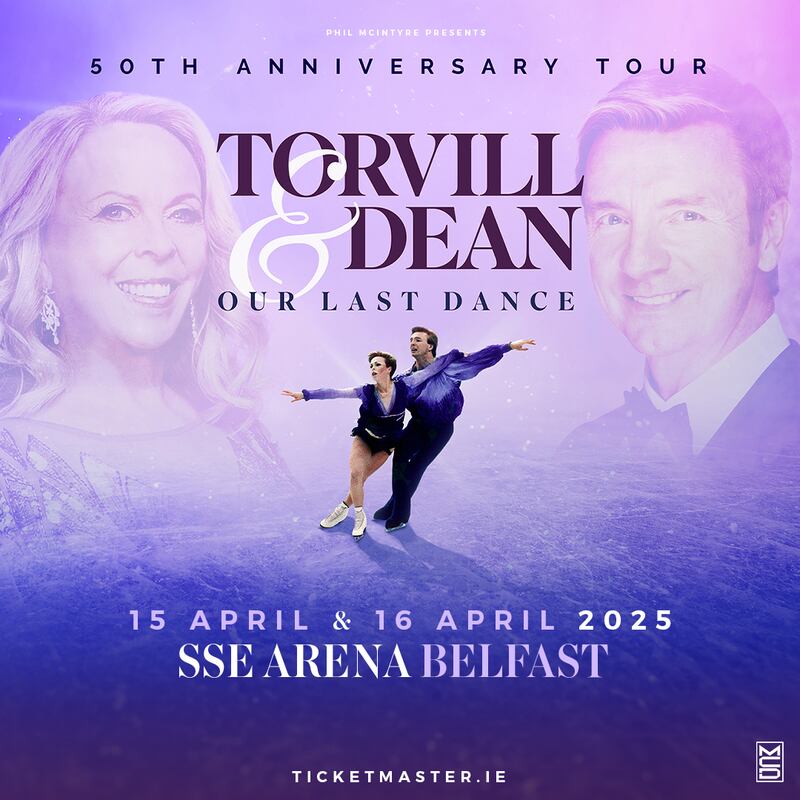 The poster art for Torvill and Dean's 2025 Belfast show