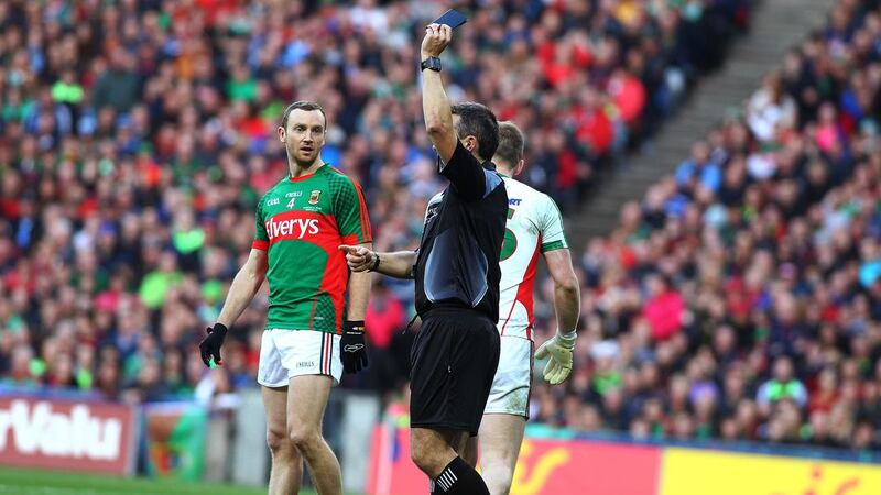 Mayo goalkeeper Rob Hennelly was black carded in Saturday's All-Ireland SFC final replay.