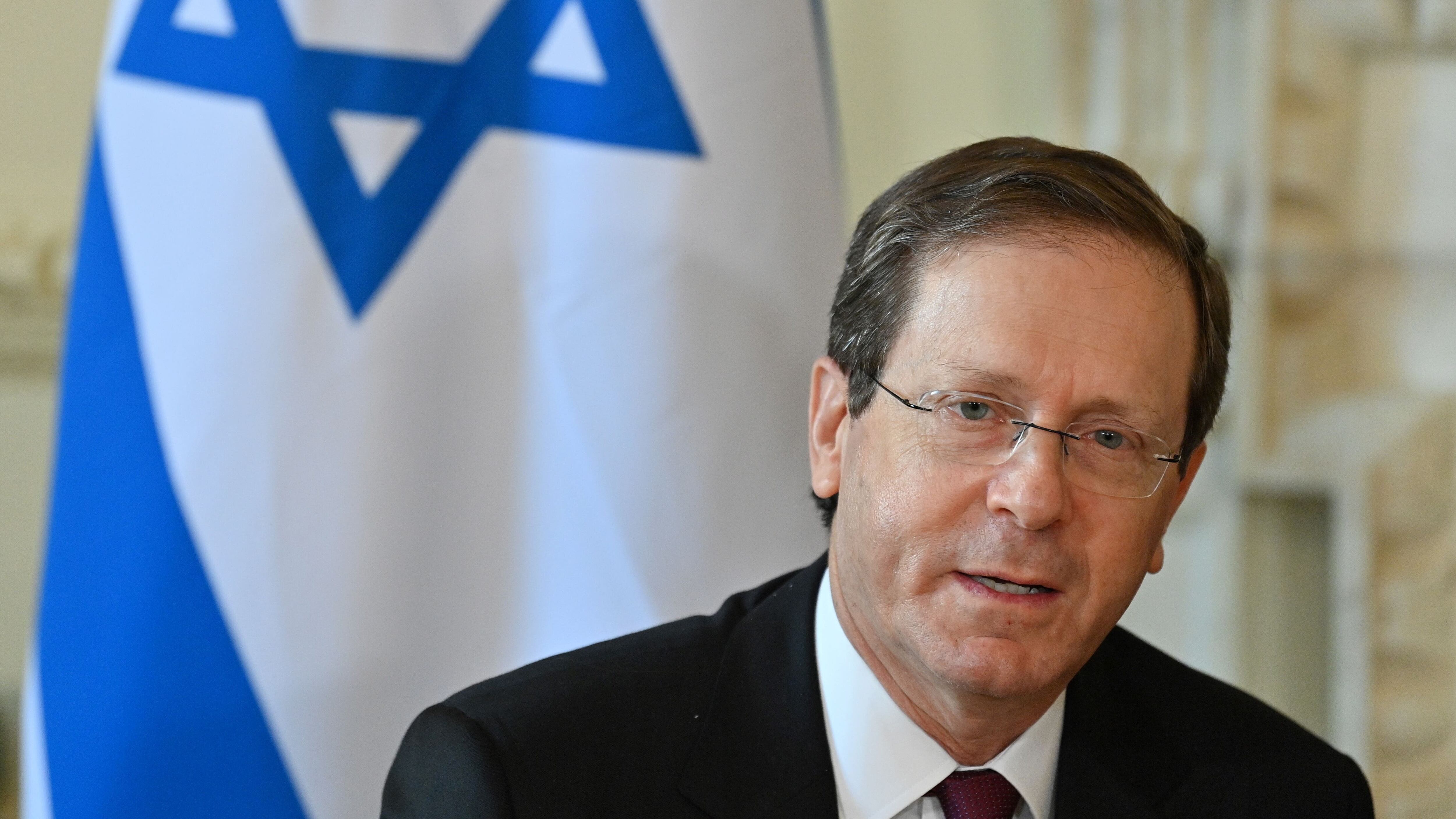 The President of Israel Isaac Herzog has called the BBC coverage of the conflict in the Middle East ‘atrocious’ and a ‘distortion of the facts’ (Justin Tallis/PA)