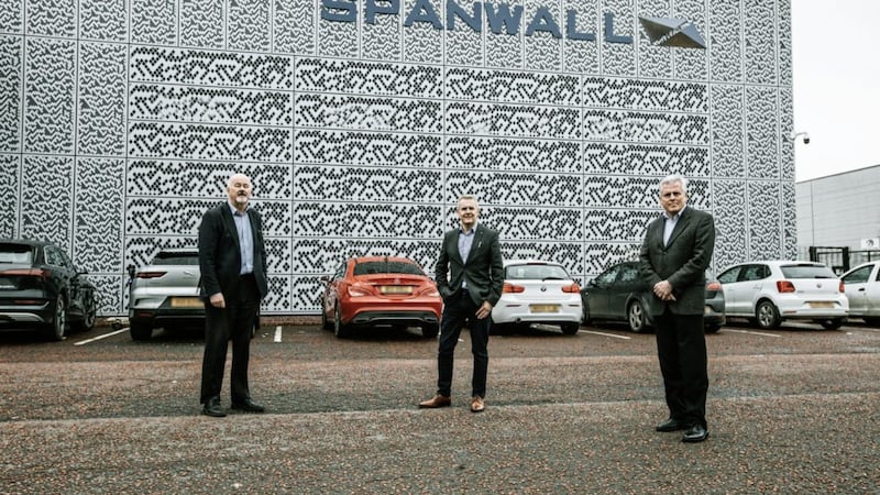 L-R: Keith Toner, managing director of Spanwall; Stephen McClelland, managing director of Cordovan Capital Management; and Philip West, sales director of Spanwall. 