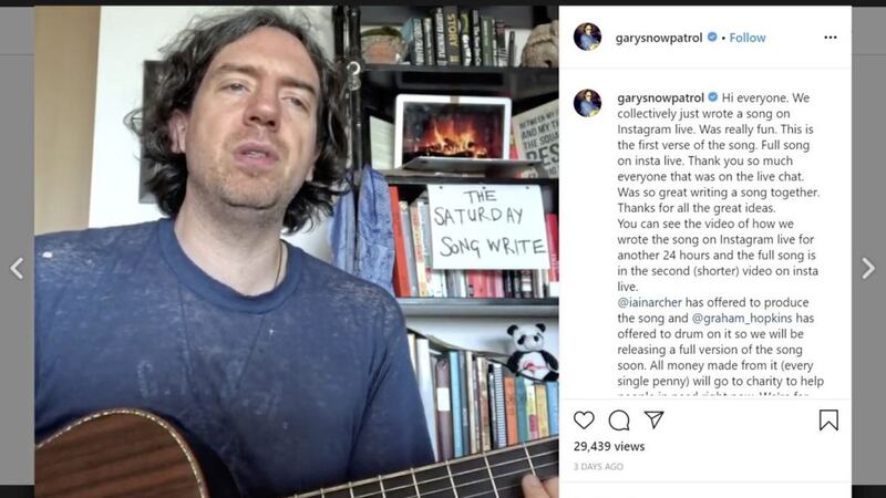 Gary Lightbody has been performing live solo sets via Instagram 