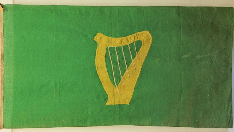 The green flag was placed over Liberty Hall on Palm Sunday 1916 - a week before the Rising 