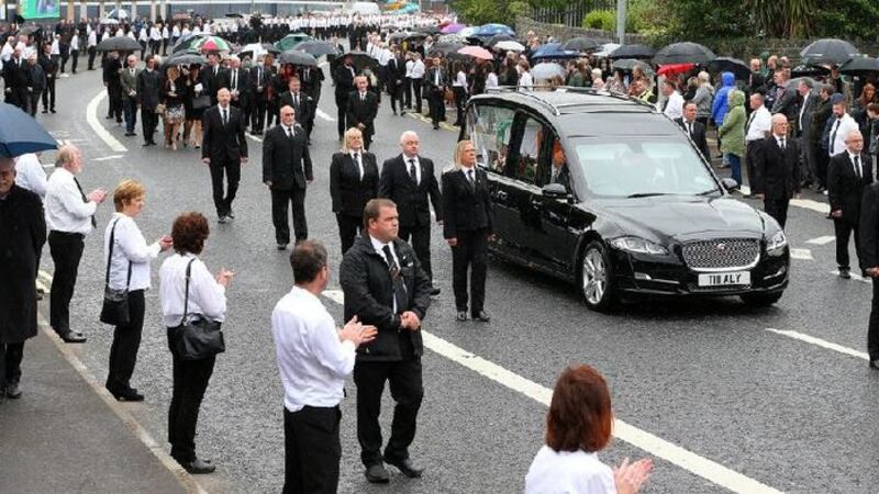 &nbsp;The funeral of Bobby Storey. Picture by Mal McCann