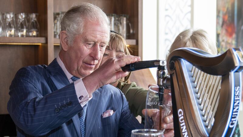 The Prince of Wales and his wife visited a centre of Irish culture in London.