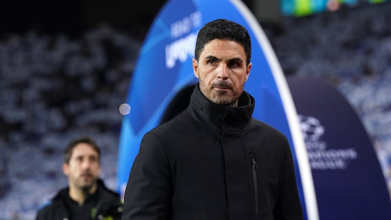 Arsenal manager Mikel Arteta before the UEFA Champions League match at Estadio do Dragao in Porto.