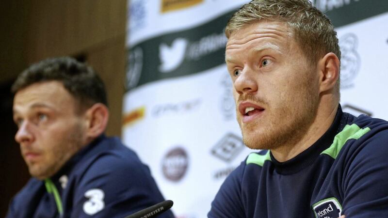 Daryl Horgan (right) and Andy Boyle have both moved from Dundalk to Preston North End