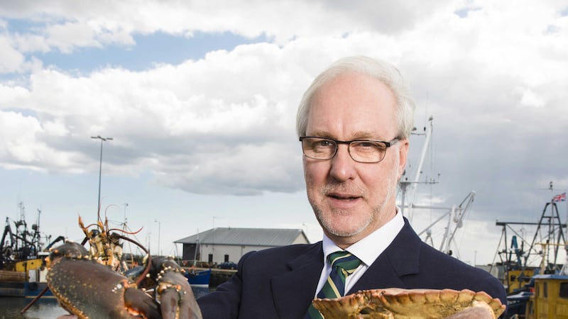 &nbsp;David Boyd, Commerical Director for Rockabill NI gets ready for the Portavogie Seafood Festival
