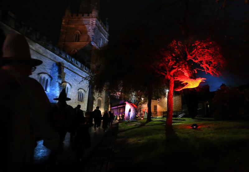 Scene at St Columb's Cathedral in Derry during the Derry Halloween Festival which got underway at the weekend. Picture Margaret McLaughlin 