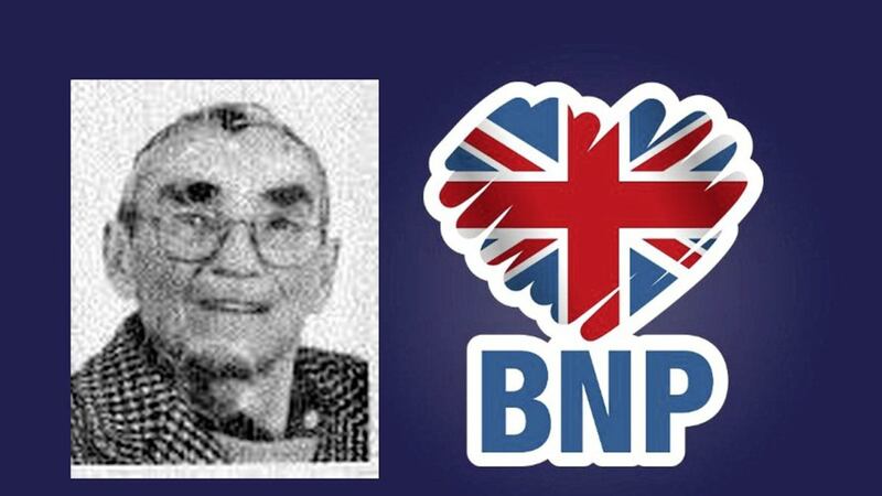 William E Hampton left money in his will to a man whose address was listed on a leaked membership and contacts list for the BNP 