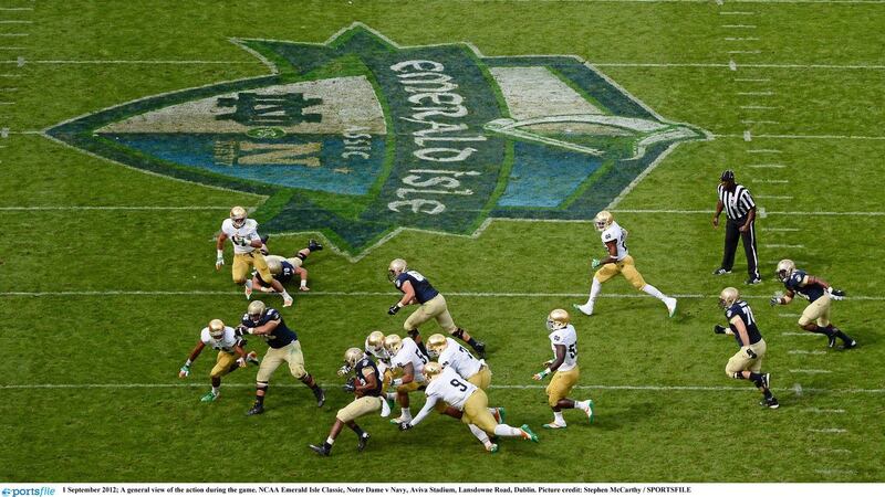 Paul Hornung&rsquo;s old college team Notre Dame Fighting Irish made an appearance on these shores when they took on the US Navy at the Aviva Stadium in 2012. Hornung would have been seen as a hero in Ireland but his obituaries in America all made mention of a gambling suspension and off-field &lsquo;carousing&rsquo; &nbsp;