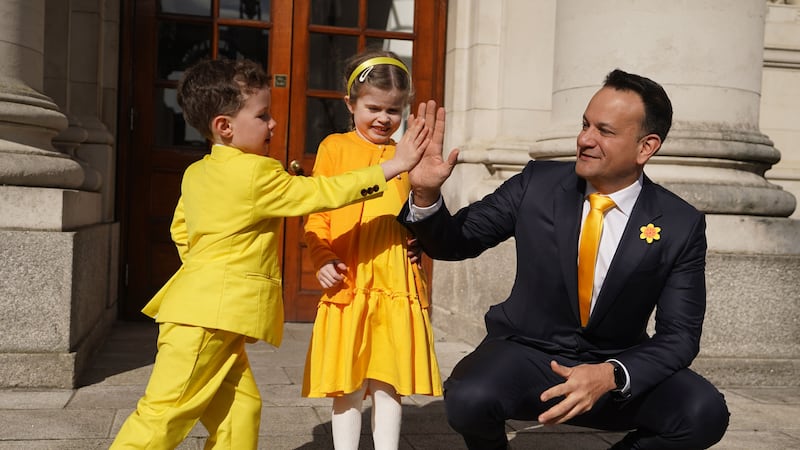 Leo Varadkar received a special VIP delivery in the run-up to Daffodil Day on Friday. 