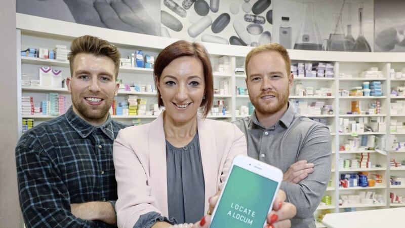 Belfast software firm, Locum Match is investing in jobs and R&amp;D to enhance its competitiveness within the medical recruitment market. Moira Loughran , Invest NI, is pictured with Michael Budden and Jonathan Clarke, Locum Match. 