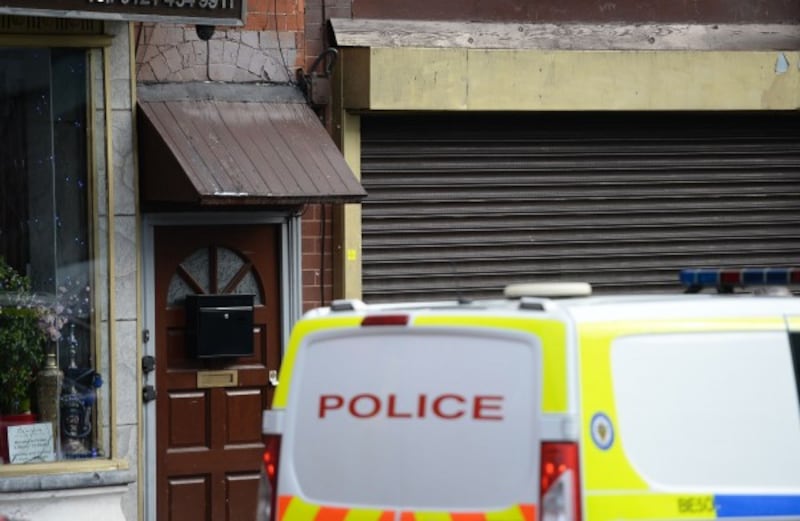police outside a house in birmingham (Gareth Fuller/PA)