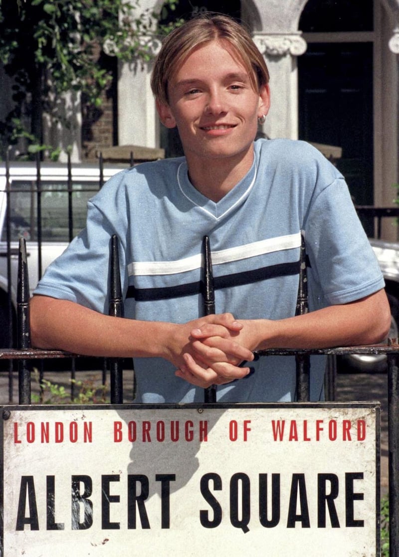 Jack Ryder as a 16-year-old when he became the new character of Jamie Mitchell on EastEnders in 1998 